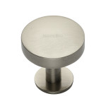 M Marcus Heritage Brass Domed Disc Design Cabinet Knob with Rose 32mm 